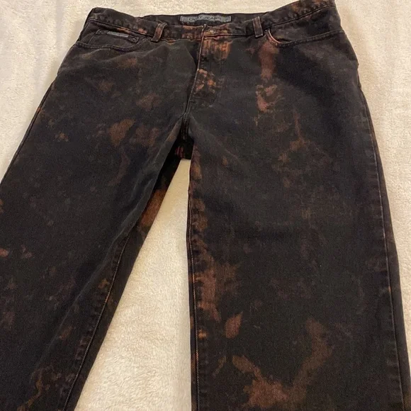 DKNY Black Bleached Slim Straight Jeans - 40 x 34 - Picture 6 of 14